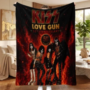 KISS Lovegun 50th Anniversary Fleece Blanket - TMTHU8644