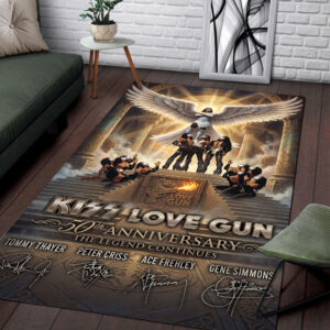 KISS Lovegun 50th Anniversary Rectangular Rug - TMTHU7945