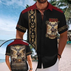 KISS Short Sleeve Button-Down Shirt – TMTHU7965