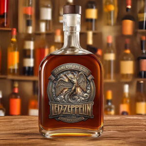 Led Zeppelin 25oz Empty Whiskey Bottle - TMTHU7946