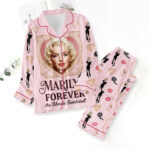 Marilyn Monroe Satin Pajama Set with Piping – TMTHU7991