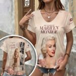 Marilyn Monroe 100th Anniversary 3D Women’s V-Neck T-Shirt – HOATT20039