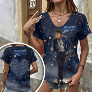 Michael Jackson 3D Women’s V-Neck T-Shirt - HOATT20021