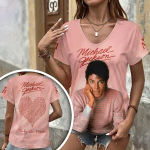 Michael Jackson 3D Women’s V-Neck T-Shirt - HOATT20197