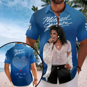 Michael Jackson Short Sleeve Button-Down Shirt - HOATT20201