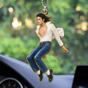 Michael Jackson Custom Shape 2-sided Acrylic Car Ornament - HOATT20486