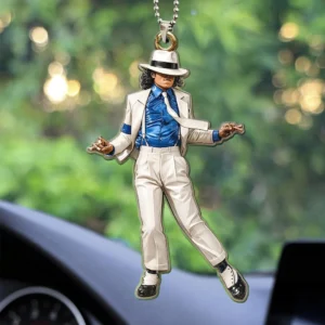 Michael Jackson Custom Shape 2-sided Acrylic Car Ornament - HOATT20649