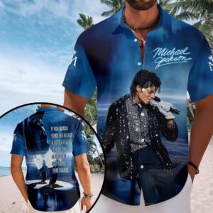 Michael Jackson Short Sleeve Button-Down Shirt – HOATT19990