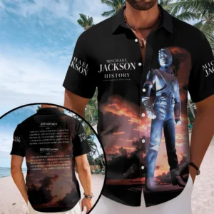 Michael Jackson Short Sleeve Button-Down Shirt - HOATT20663