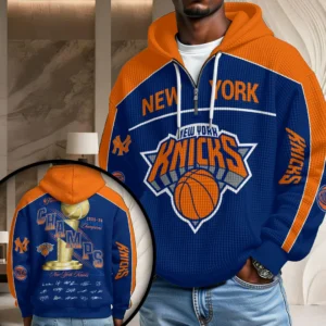 New York Knicks 2026 NBA Finals Champions 3D Unisex Waffle Hoodie - HOATT20505