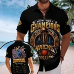 New York Knicks NBA Finals Champions 2026 Short Sleeve Button-Down Shirt – TMTHU8913