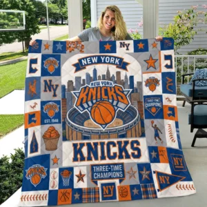 New York Knicks Quilt Blanket - TMTHU8818