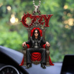 Ozzy Osbourne Custom shape 2-sided Acrylic Car Ornament – HOATT20220