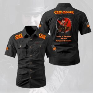 Ozzy Osbourne 2D Short Sleeve Mechanic Shirt - HOATT20164