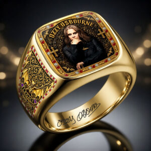 Ozzy Osbourne 3D Engraved Ring - HOATT20031