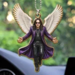 Ozzy Osbourne Custom shape 2-sided Acrylic Car Ornament – HOATT20574