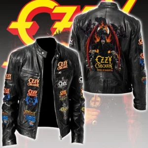 Ozzy Osbourne Motorcycle Leather Jacket - TMTHU8988