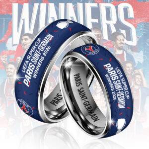 Paris Saint-Germain 2026 UEFA Super Cup Winners Custom Alloy Ring - TANTN24890