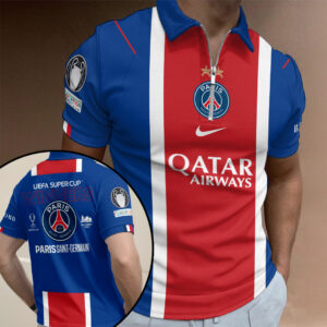 Paris Saint-Germain 2026 UEFA Super Cup Winners Zip Polo Shirt - TANTN24892
