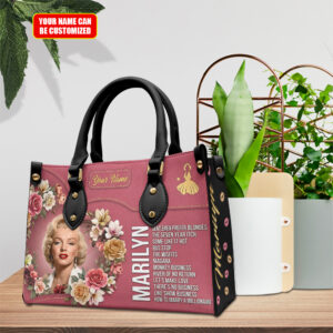 Personalized Marilyn Monroe Leather HandBag - TMTHU8062