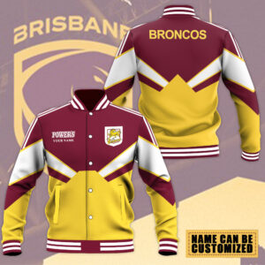 Personalized Brisbane Broncos Varsity Jacket - TMTHU8023