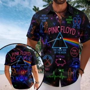Pink Floyd Short Sleeve Button-Down Shirt - TANTN25095