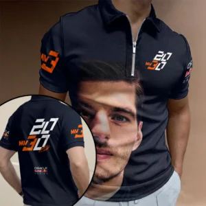 Red Bull Racing x Max Verstappen Zip Polo Shirt - TANTN25098