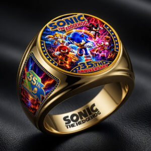 Sonic the Hedgehog 35th Anniversary 3D Engraved Ring - HOATT20366