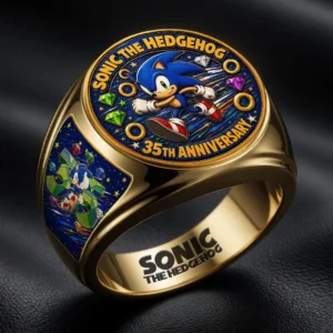 Sonic the Hedgehog 35th Anniversary 3D Engraved Ring - HOATT20367