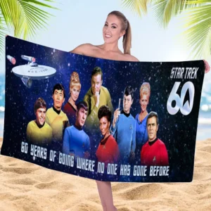 Star Trek 60th Anniversary Rectangle Beach Towel - TMTHU8686