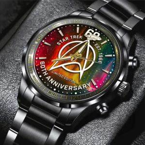 Star Trek 60th Anniversary Black Stainless Steel Watch - TMTHU8620