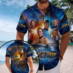 Star Trek 60th Anniversary Short Sleeve Button-Down Shirt –  TMTHU8524