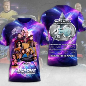 Star Trek: The Next Generation 40th Anniversary 3D Apparel - TMTHU8716