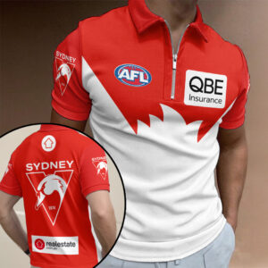 Sydney Swans FC Zip Polo Shirt - TANTN24935