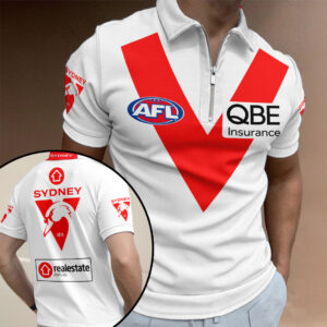 Sydney Swans FC Zip Polo Shirt - TANTN24937