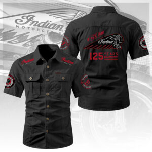 Indian Motorcycle 125th Anniversary 2D Short Sleeve Mechanic Shirt - TANTN24823
