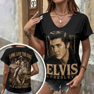 Elvis Presley 3D Women’s V-Neck T-Shirt - TANTN24840