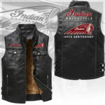 Indian Motorcycle 125th Anniversary Premium 2D Sleeveless Leather Vest – TANTN24851
