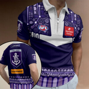 Fremantle Dockers 2026 Indigenous Guernsey Zip Polo Shirt - TANTN24939