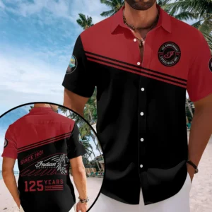 Indian Motorcycle 125th Anniversary Short Sleeve Button-Down Shirt - TANTN24969
