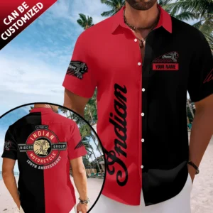 Personalized Indian Motorcycle 125th Anniversary Short Sleeve Button-Down Shirt - TANTN24972
