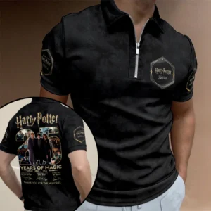 Harry Potter 25th Anniversary Zip Polo Shirt - TANTN24995