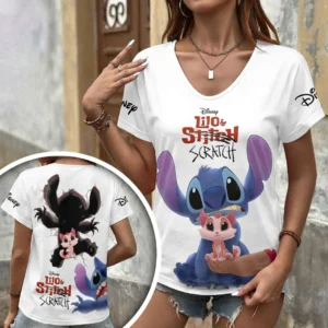 Lilo and Stitch 2026 3D Women’s V-Neck T-Shirt - TANTN25065