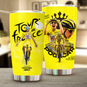 Tadej Pogacar 2026 Tour de France Winner Tumbler Cup - GNE7939