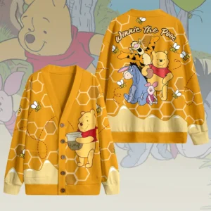 Winnie-the-Pooh Knitted V-neck Cardigan - HOATT20743