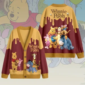 Winnie-the-Pooh Knitted V-neck Cardigan - HOATT20746