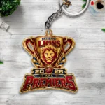 Brisbane Lions 2026 AFL Premiers Custom Shape 2-sided Keychain – HOATT21346
