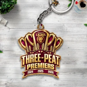 Brisbane Lions 2026 AFL Premiers Custom Shape 2-sided Keychain - HOATT21337