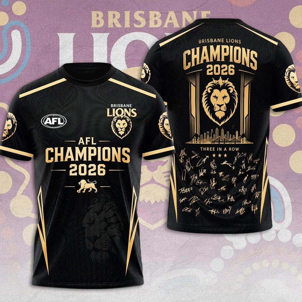 Brisbane Lions 2026 AFL Premiers 3D Apparel – TMTHU9679