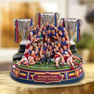 Brisbane Lions 2026 AFL Premiers Custom Shape Acrylic Plaque - TMTHU9602